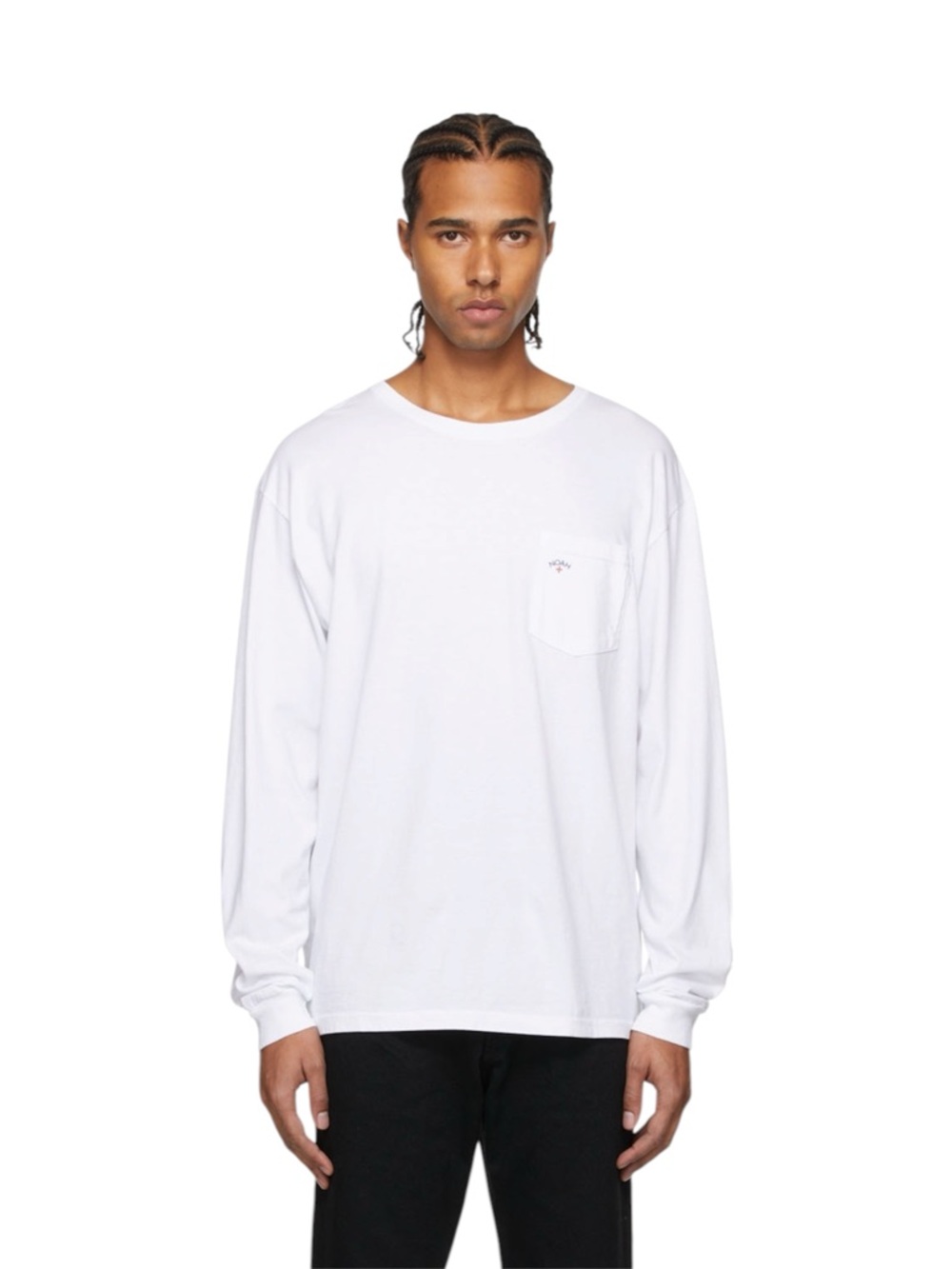 NWOT💕 Noah NYC White Pocket Long Sleeve T-Shirt - Small